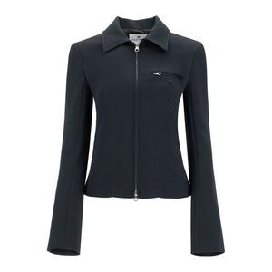 Chic Fitted Mini Jacket with Flared Sleeves